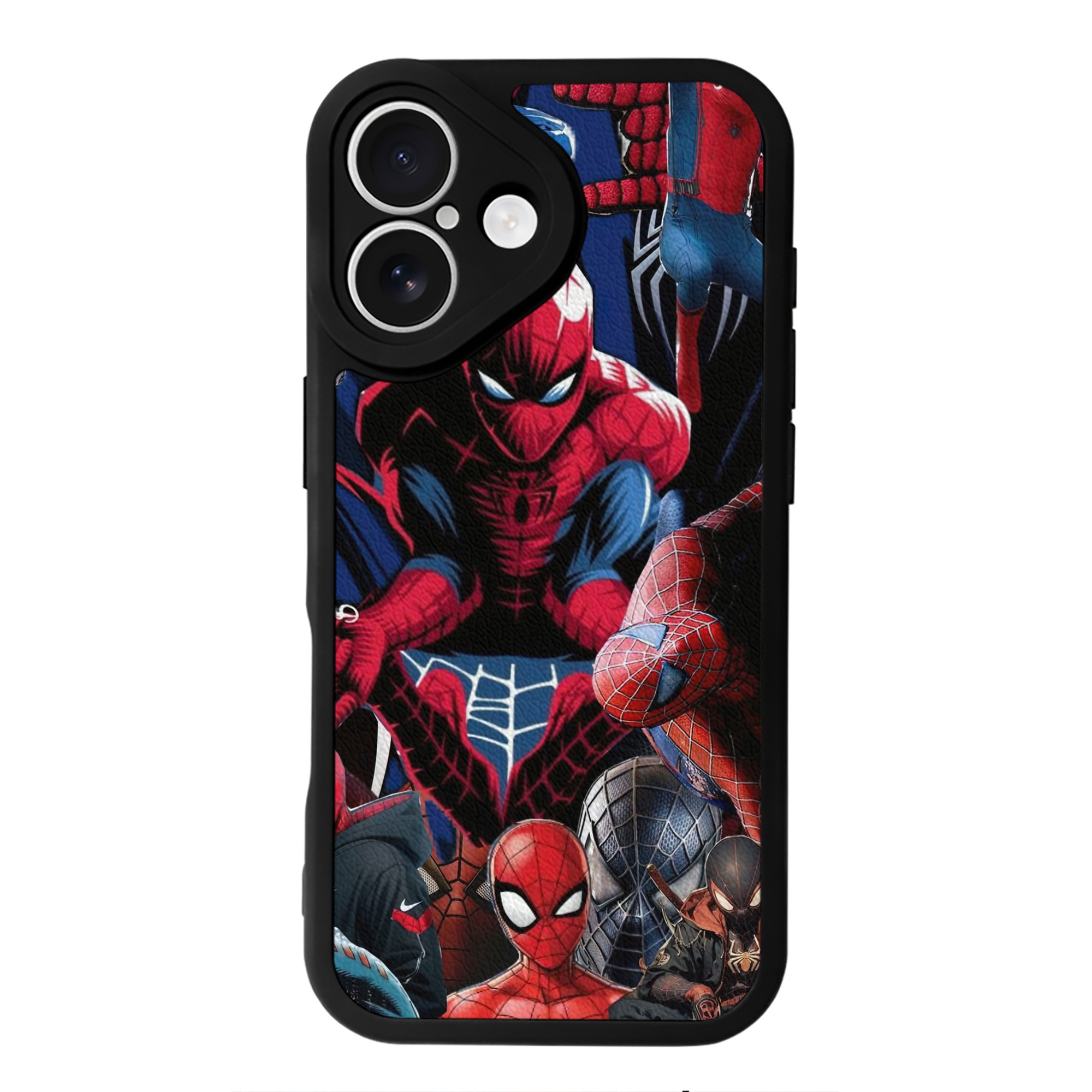 Spider Man スパイダーマン 【iPhone 16シリーズ対応】シリコンスマホケース（レザー調） 材質：シリコン